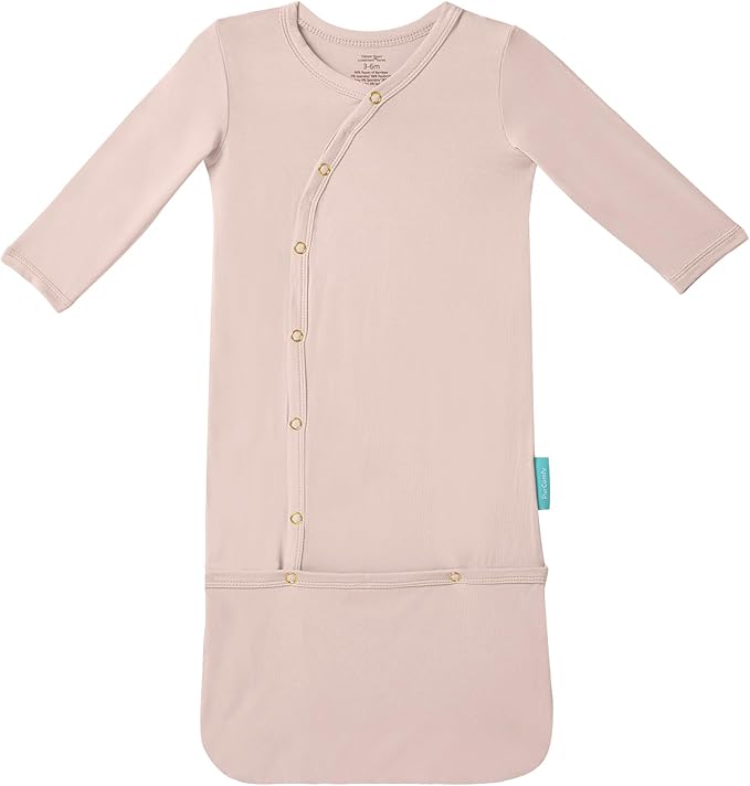PurComfy Supersoft Baby Sleeper Gowns, Premium Bamboo Viscose Infant Nightgown Sleepers Preemie Newborn Snap Bundler