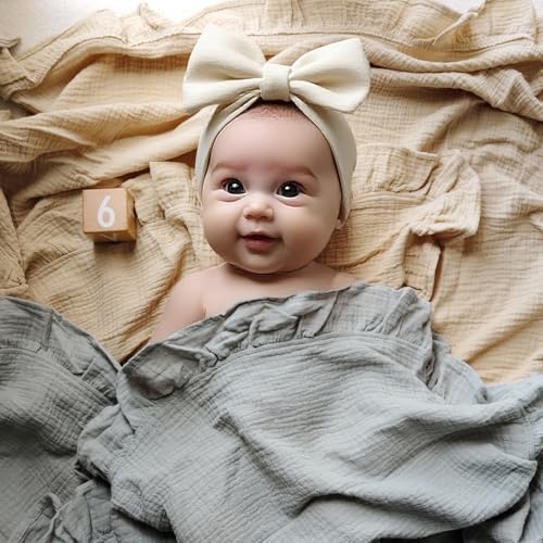 Organic Muslin Baby Blankets 43.3x43.3 Soft Unisex Swaddle Blanket - Image 2