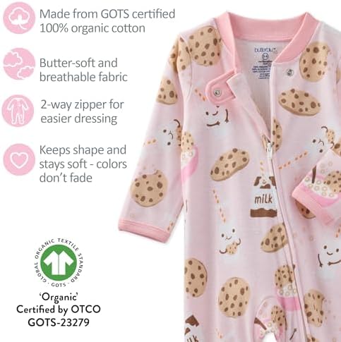 Butterblu Scout Sleep & Play 100% Organic Cotton Footed Zip Front PJs | GOTS - Image 6