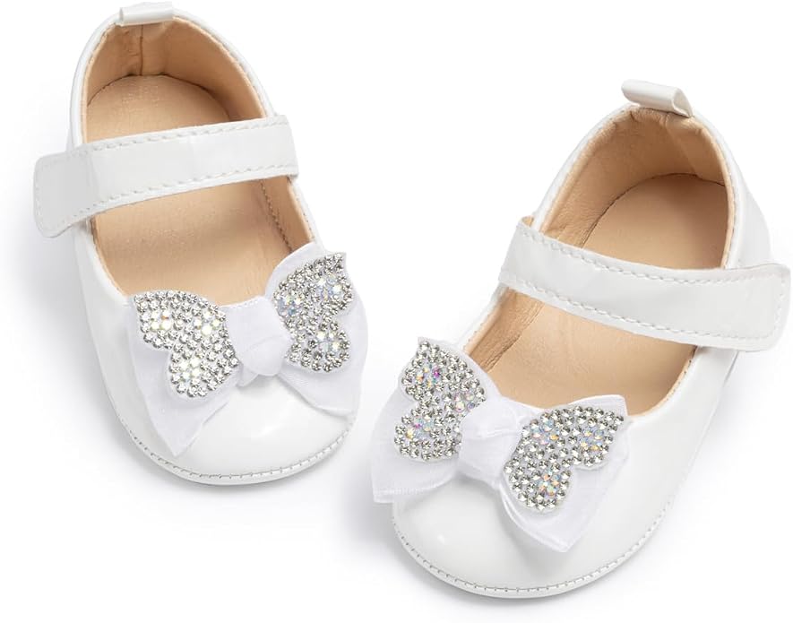 KIDSUN Infant Baby Girls Mary Jane Shoes Non-Slip Rubber Sole Ballet Slippers by KIDSUN