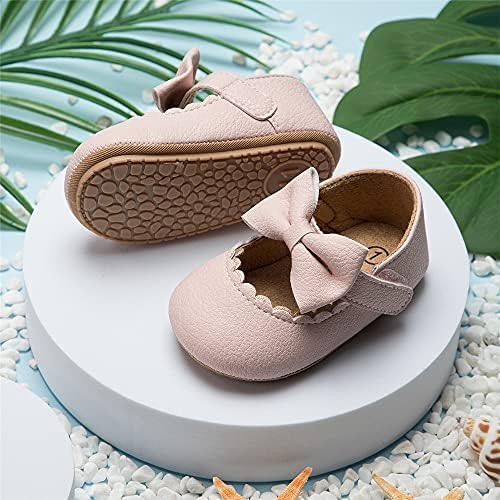Meckior Infant Baby Girls Soft Sole Bowknot Princess Wedding Dress Mary Jane - Image 5