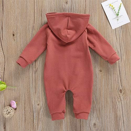 FYBITBO Infant Baby Boys Girls Clothing Zipper Hooded Jumpsuit Romper Long - Image 3
