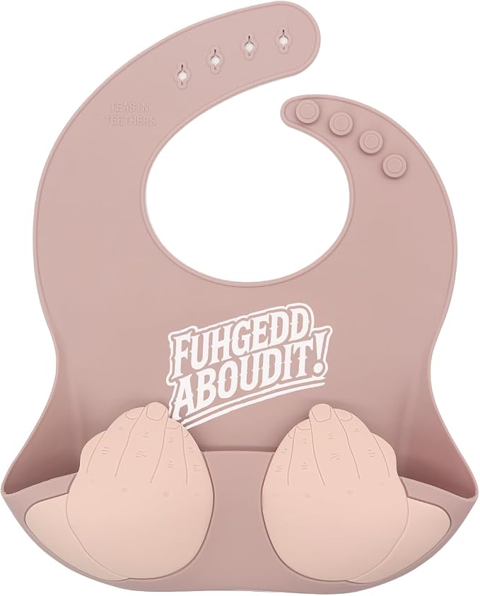 Teasin' Teethers Funny Italian Silicone Baby Bib - Image 2