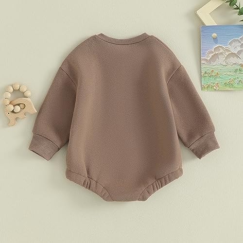 VISGOGO Newborn Infant Baby Boy Oversized Romper Sweater Bodysuits Coming Home - Image 4