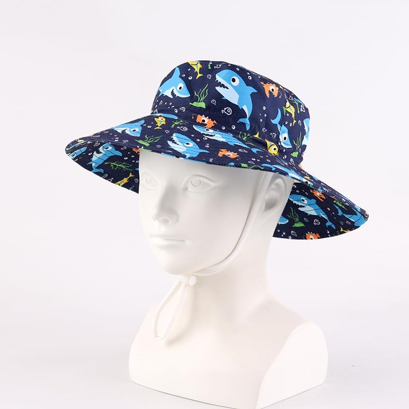 LANGZHEN Sun Protection Hat for Kids Toddler Boys Girls Wide Brim Summer - Image 3