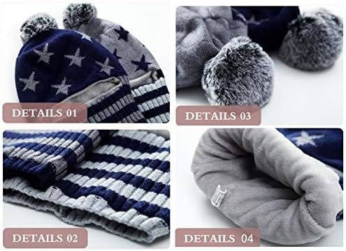 Baby Winter Hat Scarf Set, Unisex Infant Toddler Kids Hat Scarf - Image 4