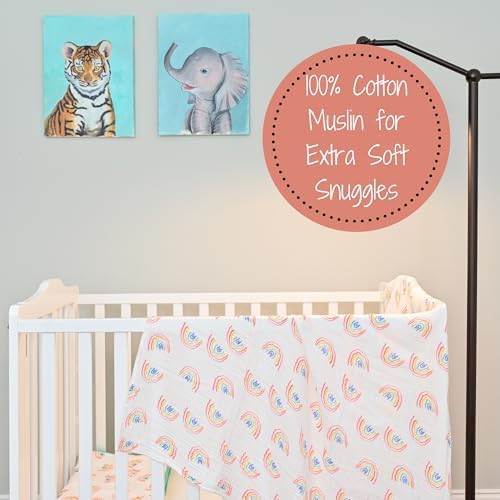 LollyBanks Baby Blankets 2 Pack, 100% Organic Cotton Muslin Swaddle Blankets - Image 7
