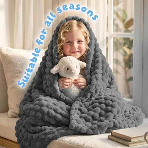 Fleece Baby Blanket for Girls Boys, Soft Cozy Cute Infant Toddler Receiving - Image 2