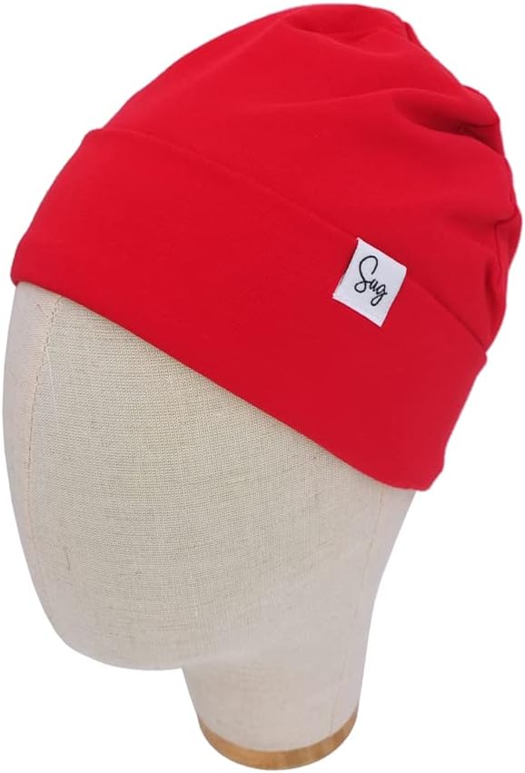 Jersey Beanie Hat for Newborn Baby Boys Girls Silky Satin Lined Hats Bonnet - Image 2