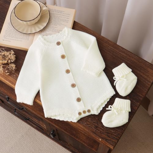 LAWKUL Cotton Baby Sweater and Booties Set - Image 2