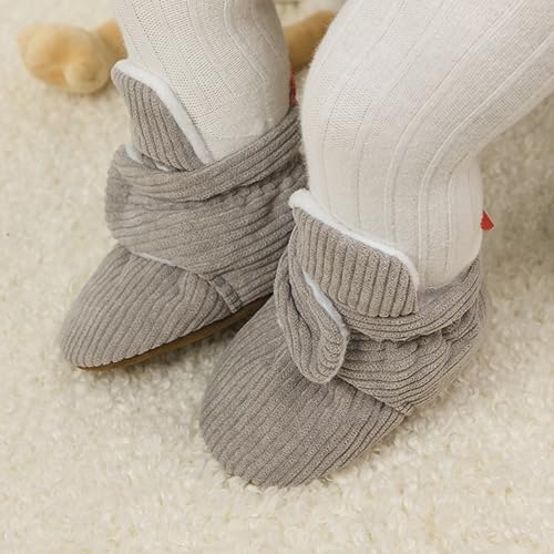 HsdsBebe Unisex Newborn Baby Cotton Booties Non-Slip Sole - Image 2