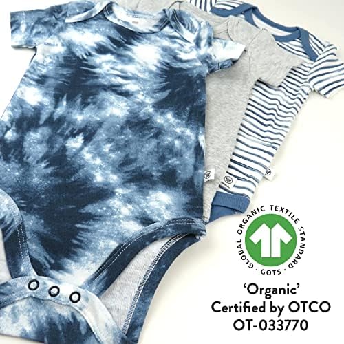 HonestBaby unisex-baby 3-pack Short Sleeve Bodysuits One-piece 100% Organic - Image 4