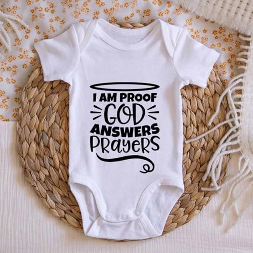 listery I'M Proof That God Answers Prayers Baby Bodysuit Baby Religious Infant - Image 4