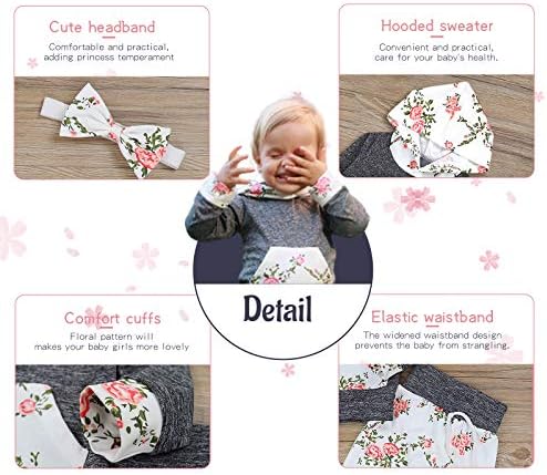oklady Baby Girl Clothes, Hoodie Tops Floral Pant - Image 6