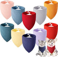 10 Pcs Muslin Cotton Triangle Dog Bandanas Reversible Pet Bibs Scarf Dog Scarves by Bunnycool