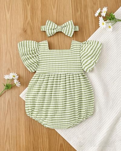 Vibebox Baby Girls Clothes Summer One-sies Romper Outfit Preemie-18 Months - Image 4