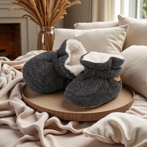 HsdsBebe Unisex Newborn Baby Cotton Booties Non-Slip Sole - Image 3