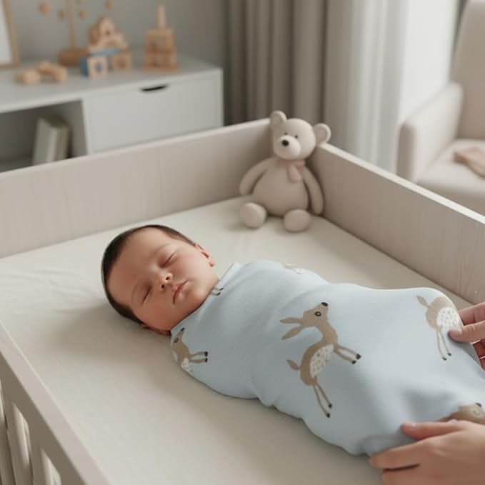 Knit Baby Swaddle Blanket - Image 5