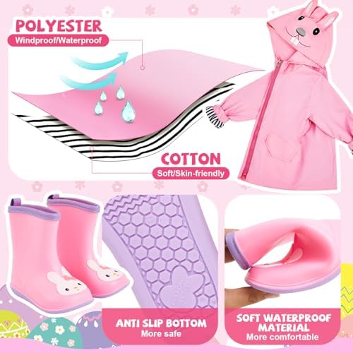 Twistover 2 Pcs Toddler Raincoat Boot Set - Image 5