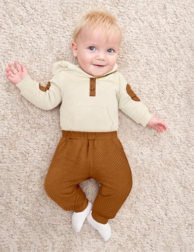 Fommy Baby Boy Clothes Colorblocked Long Sleeve Hoodie + Long Pants 2PCS Fall - Image 4