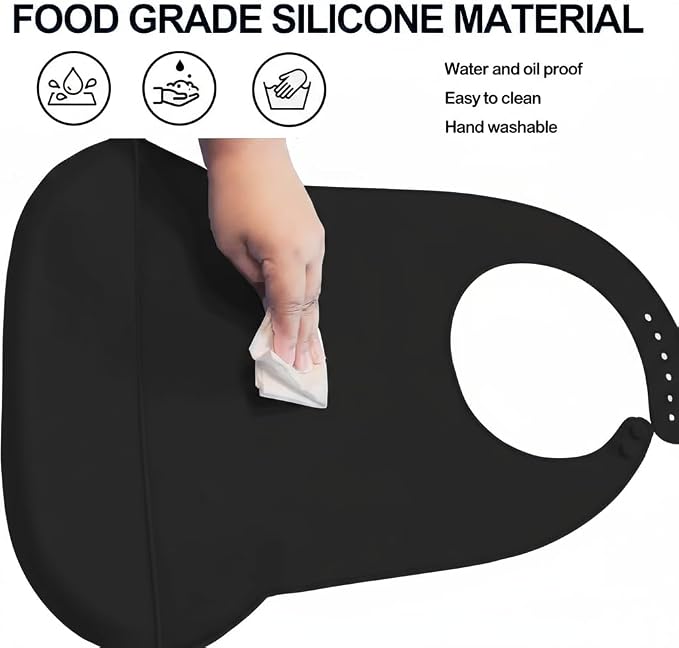 Silicone Adult Bib, Adjustable and Washable Bib - Image 3