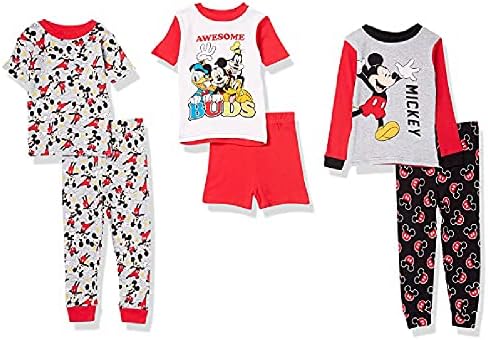 Disney Unisex Kids' 6-piece Snug-fit Cotton Matching Comfortable Pajama Set by Disney