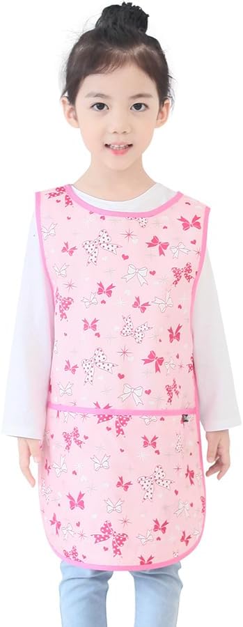 Kids Painting Apron – Waterproof Art Smock for Toddlers & Preschoolers, Messy Play, Baking, Crafts, Cooking, Mealtime