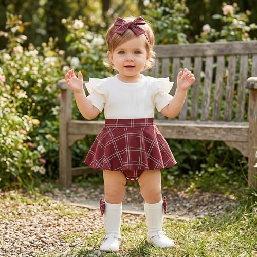 Giraropa Newborn Baby Girl Clothes Smocked Bubble Romper Dress + Socks + - Image 2