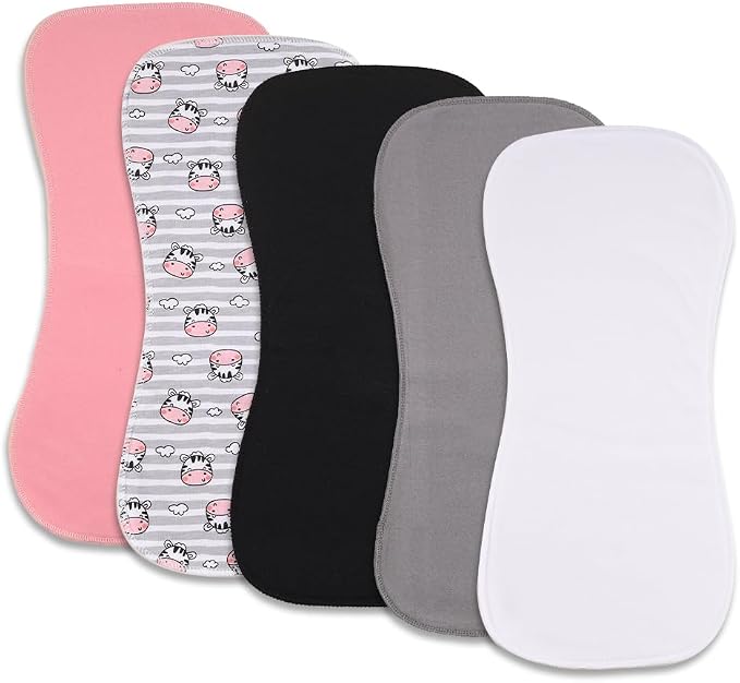 Baby Burp Cloths, Soft Absorbent Towel, 5 Pack by Gelisite