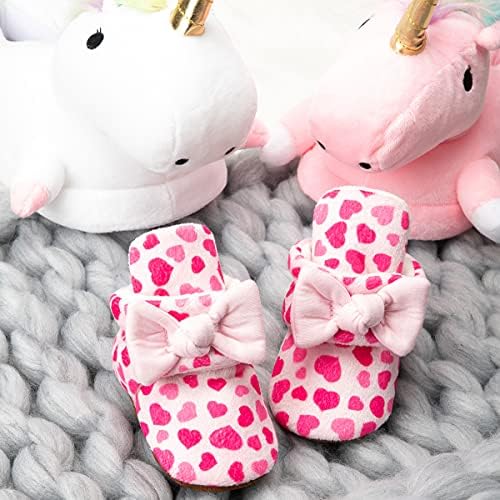 ohsofy Newborn Baby Cotton Booties Stay On Slipper Winter Warm Soft Shoes - Image 2