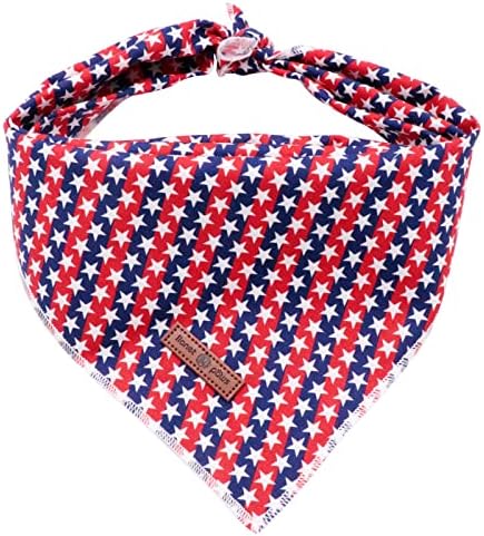Lionet Paws Dog Bandana, 4th of July Fabric Dogs Kerchief by lionetpaws