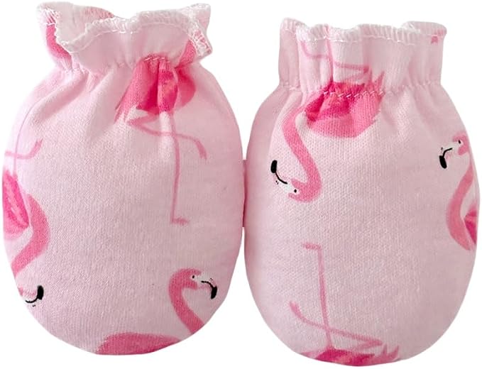 PandaEar 6 Pairs Newborn No Scratch Mittens, 100% Cotton Baby Girls Mittens | - Image 7