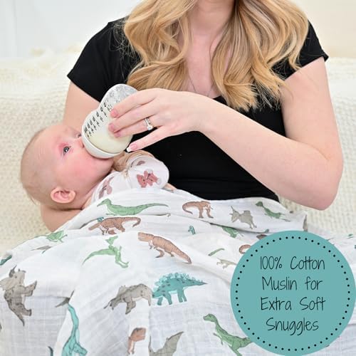 LollyBanks Baby Swaddle Blankets 2 Pack, 100% Cotton Muslin Blankets 47 x 47 - Image 2