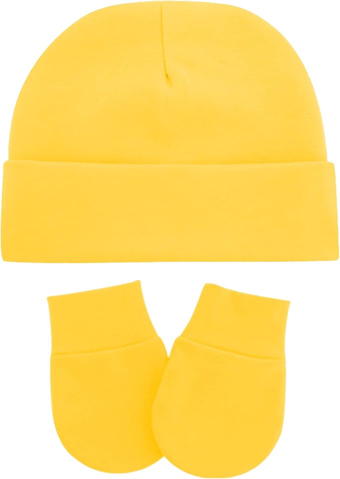 UTTPLL Newborn Hats Mittens Set Toddler Girls Boys Cotton Nursery Hospital by UTTPLL