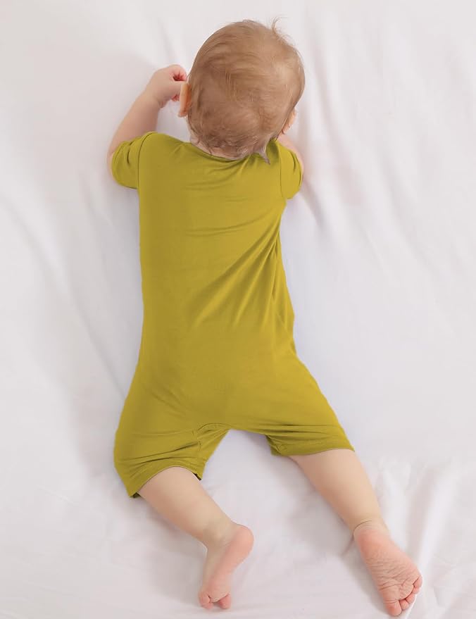 Jimonda Baby Bamboo Rayon Rompers Short Sleeve 3pc Pjs - Image 5