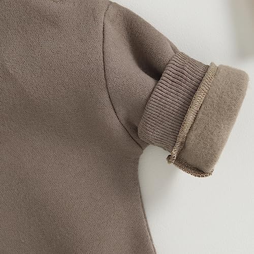 VISGOGO Newborn Infant Baby Boy Oversized Romper Sweater Bodysuits Coming Home - Image 6