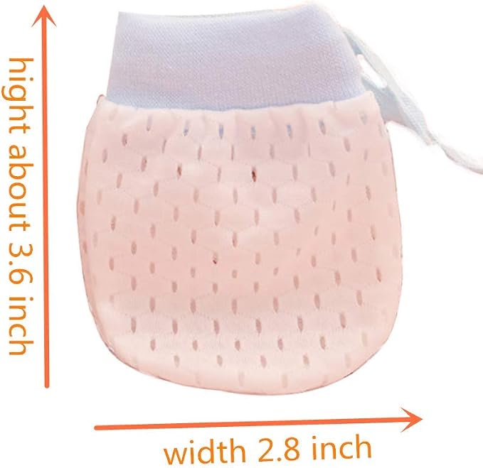 Cute Boys Girls Cotton No Scratch Gloves Drawstring Adjustable Mittens - Image 3