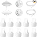 14pack Breast Pump Replacement Parts for Spectra S2, S1, 9 Plus, Synergy Gold,for Spectra Breast Pump Accessories, Replace Duckbill Valves Tubes Backflow Protector Membrane