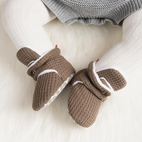Meckior Newborn Infant Baby Girls Boys Warm Fleece Winter Booties First Walkers - Image 2
