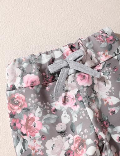 oklady Baby Girl Clothes, Hoodie Tops Floral Pant - Image 5