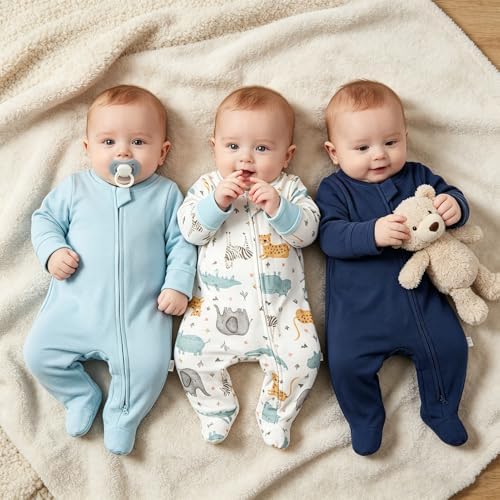 Aablexema Baby Footie Pajamas Cotton - Image 2