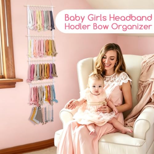 POVETIRE Headband Holder for Girls Baby Headband Organizer Head Bands Hair - Image 5
