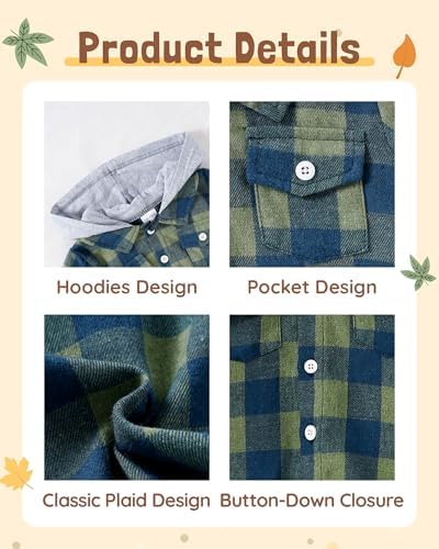 Toddler Baby Boy Long Sleeve Shirt Flannel Buffalo Plaid Shirts Button Down - Image 5