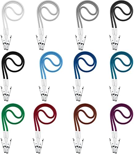 Patelai 12 Pcs Silicone Bib Clips Chains Napkin Holder, Vivid Color Series | - Image 3