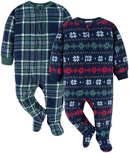 Gerber Baby & Toddler Fleece Footed Pajamas 2-Pack by Gerber