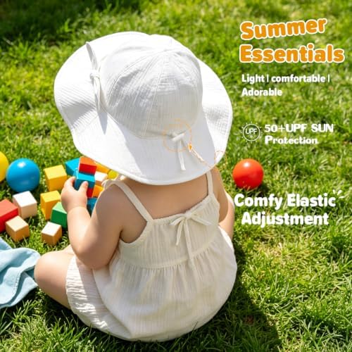 Baby Sun Hat Infant Toddler Girl Kids Sun Protection Beach Bucket Hats - Image 4