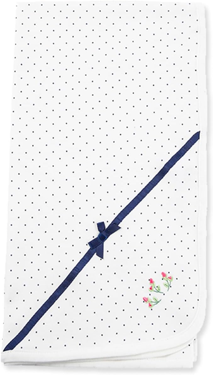 Little Me Blankets for Baby Girls' Swaddling Receiving Blanket, Ivory Rosebud - Image 2