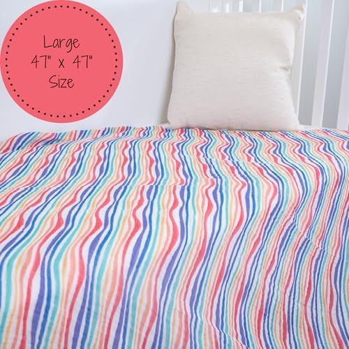 LollyBanks Baby Blankets 2 Pack, 100% Organic Cotton Muslin Swaddle Blankets - Image 4