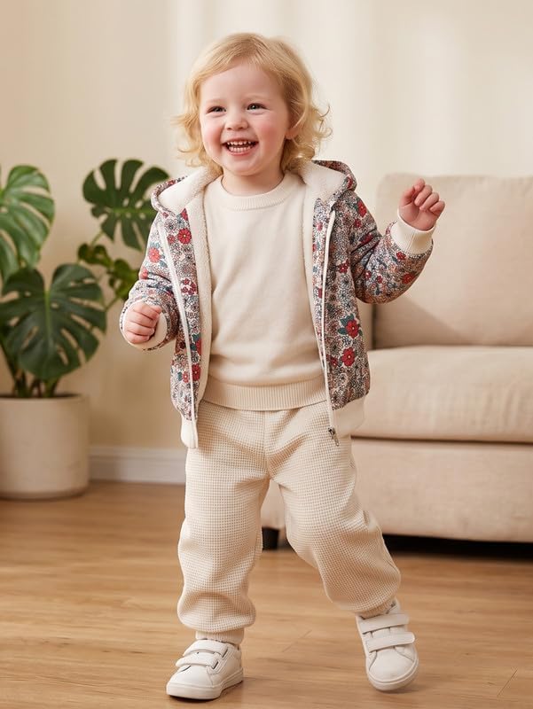 Baby Boys Fleece Jacket Cartoon Dinosaur Hooded Outerwear Toddler Fall Winter - Image 3