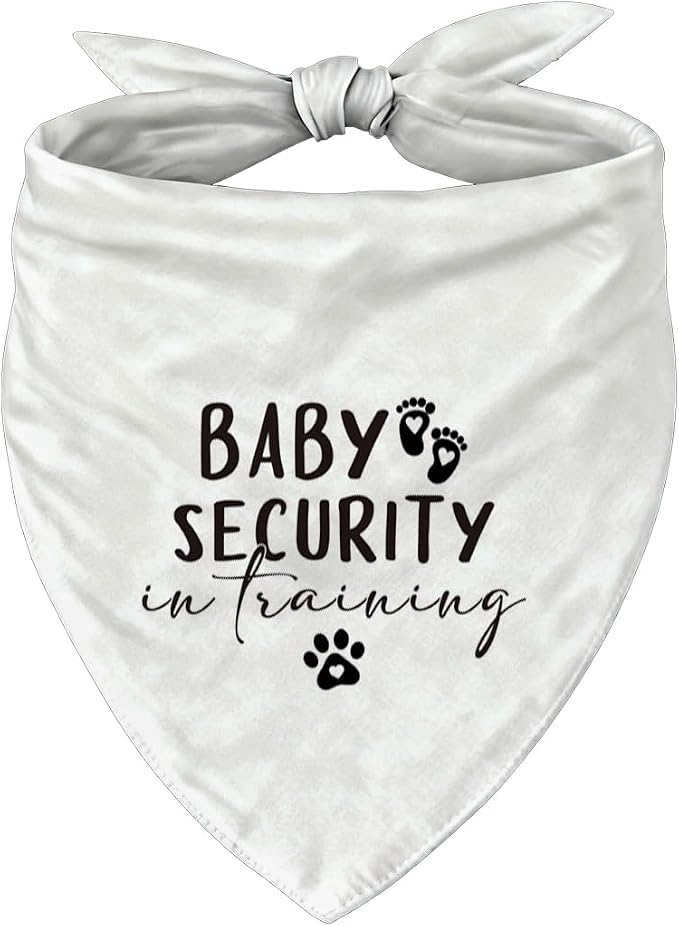 Baby Security in Training Dog Bandana, Dogs Pregnancy Announcement Bandana by Unknown